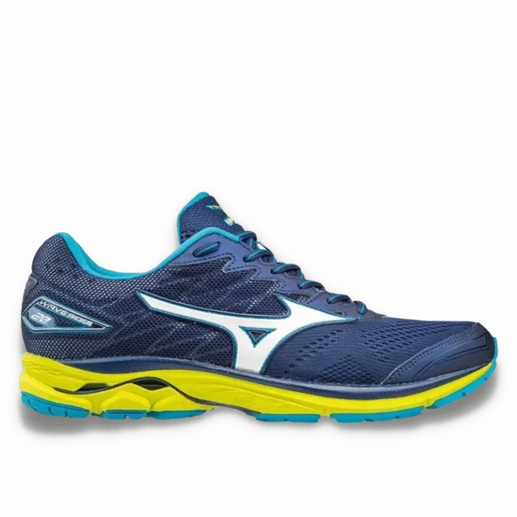 Mizuno Rider 20 azul y amarillo: zapatillas de running hombre