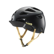 Bern Melrose-Satin-Helm mit FLip-Visier-Helmkopfhörer