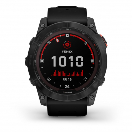 Fenix 7X Solar Grau (Schwarzes Armband)