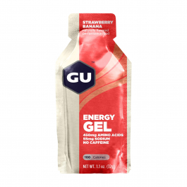 Gel Gu Energy Strawberry Banana ohne Koffein