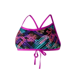 Kanji Neon Cross Tieback Top